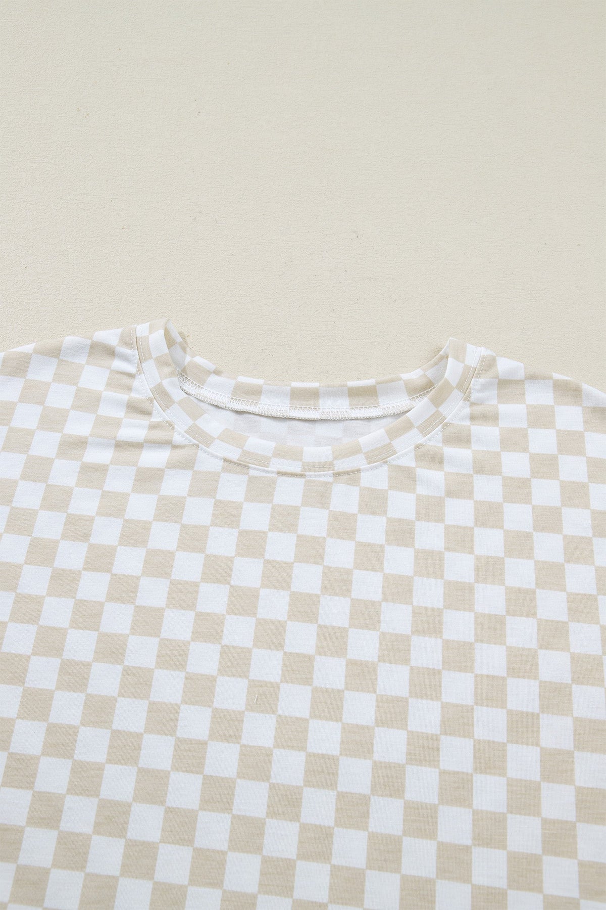 Checker Short Sleeve Tee & Pants Lounge Set