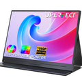 UPERFECT 15.6 Inch HDR IPS Portable Monitor, 1080P FHD USB-C HDMI, Dual Speaker Travel Screen, VESA Compatible, For Laptop PC Phone