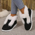 Cozy Fuzzy Trim Ankle Boots
