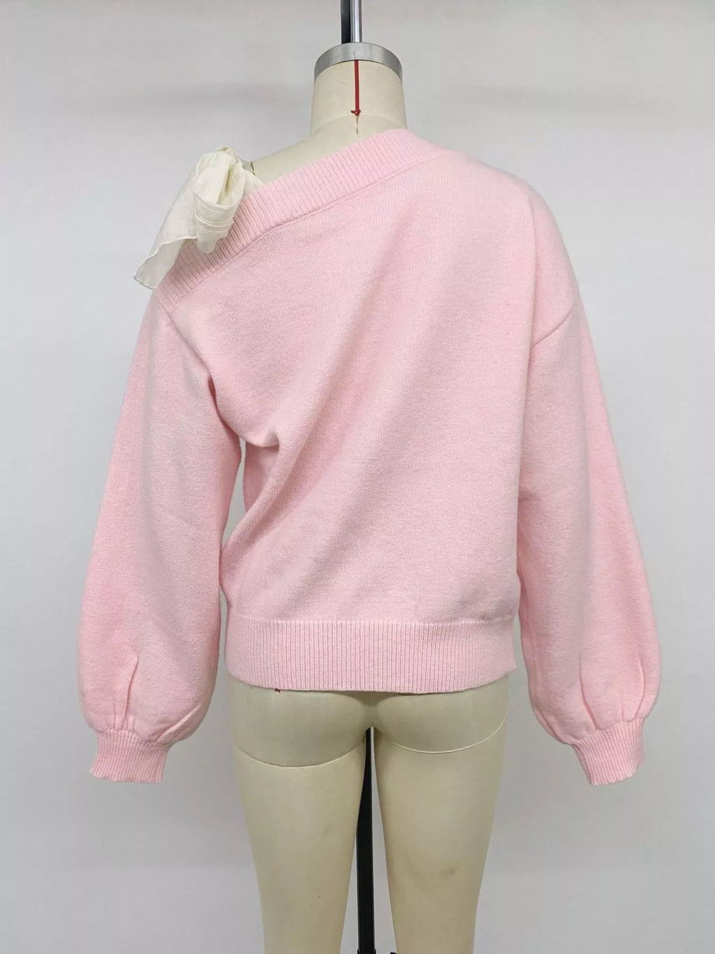 One Shoulder Bow Detail Sweater