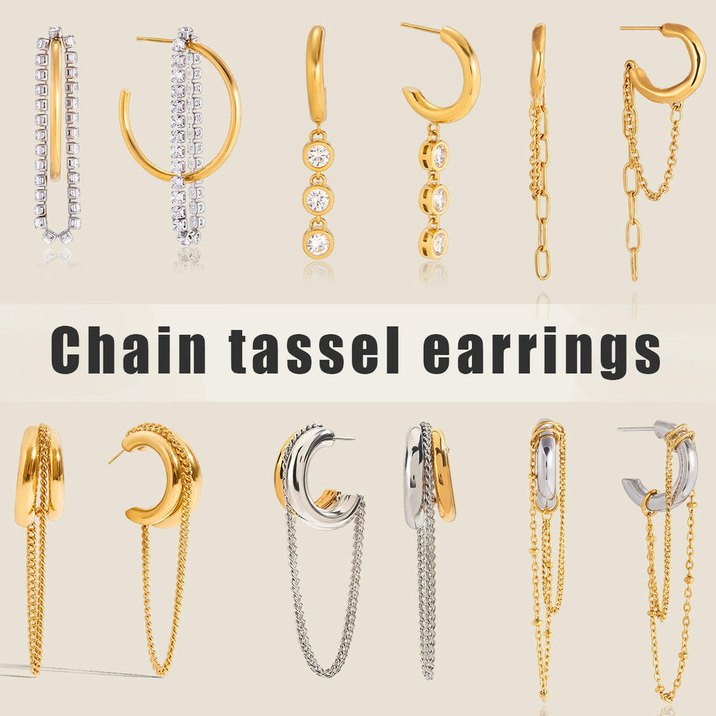 Chain Tassel Earrings Collection