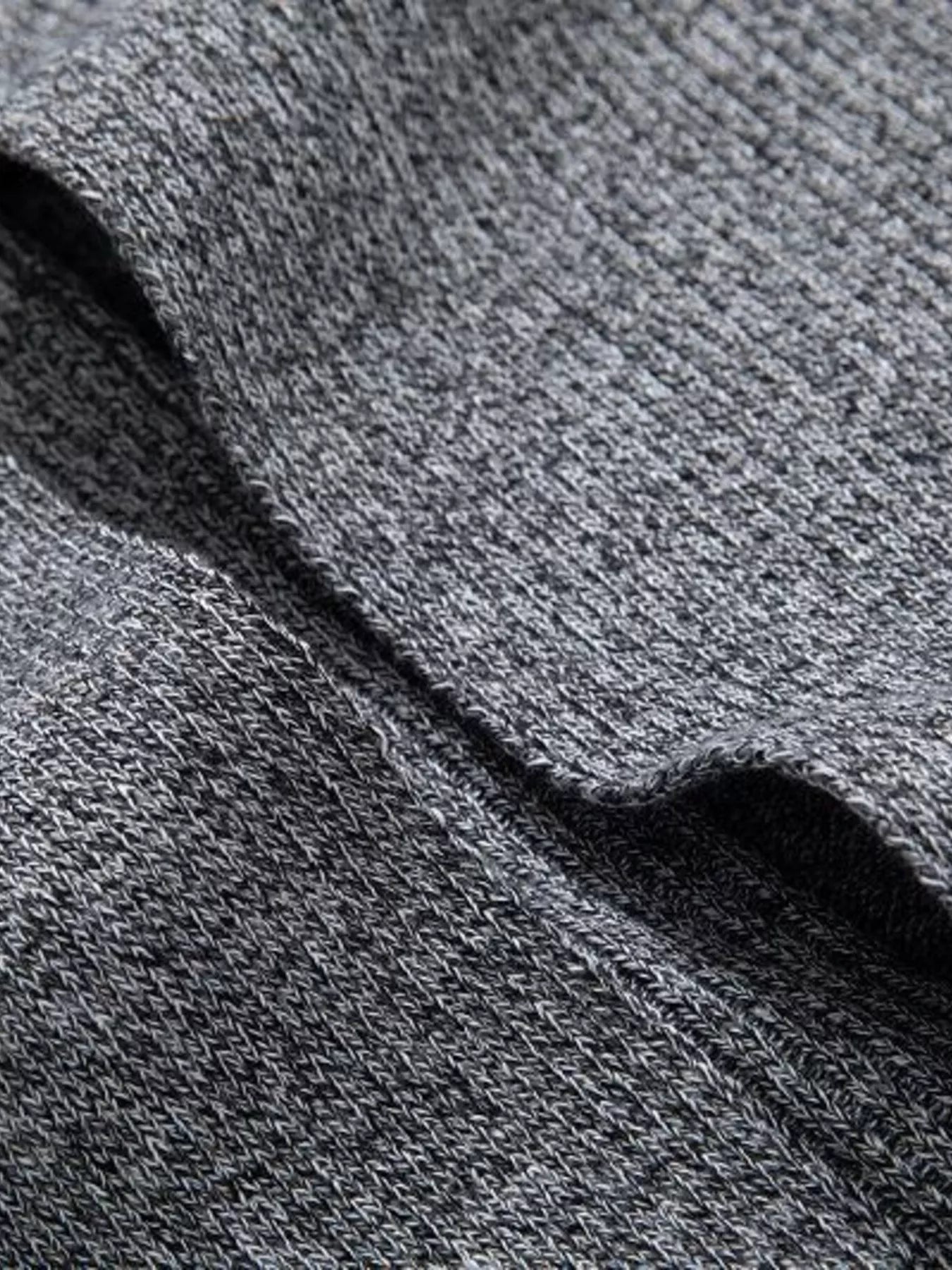 Men's Plus Size Heathered Open Front Longline Knit Cardigan with Pockets