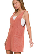 Zenana Washed Adjustable Strap Denim Overall Dress