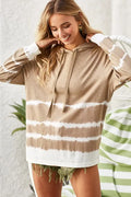 Tie-Dye French Terry Hoodie with Drawstring