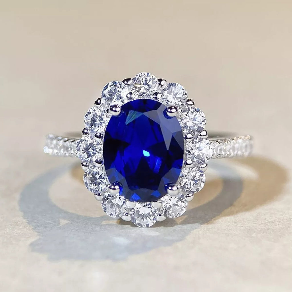 925 Sterling Silver Zircon Geometric Ring