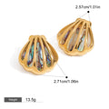 18K gold star/shell-shaped exquisite and noble earring necklace set