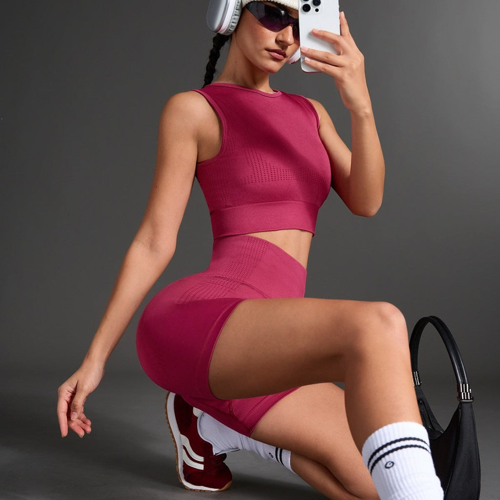 Amazon Yoga Shorts Summer Running Tight Sports Women's High-Waisted Fitness Shorts High Elasticity Butt-Lifting Quick-Dry