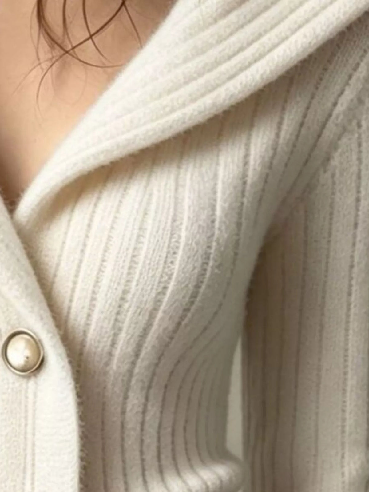 Full Size Ribbed Knit Button-Down Front Cardigan Plus Size