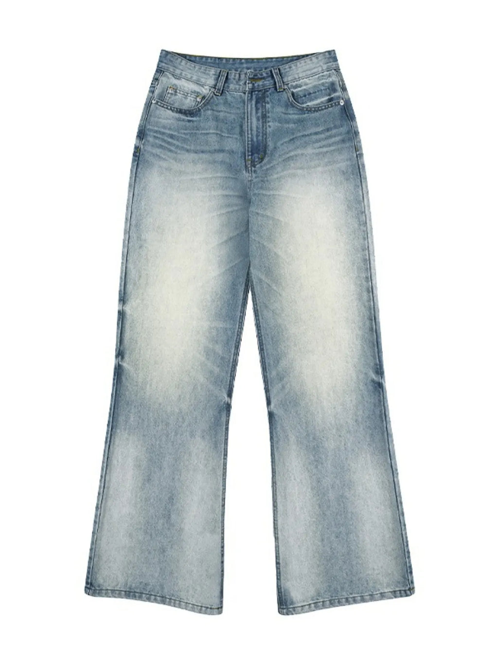 Men's Full Size Vintage Wash Flare Jeans Plus Size