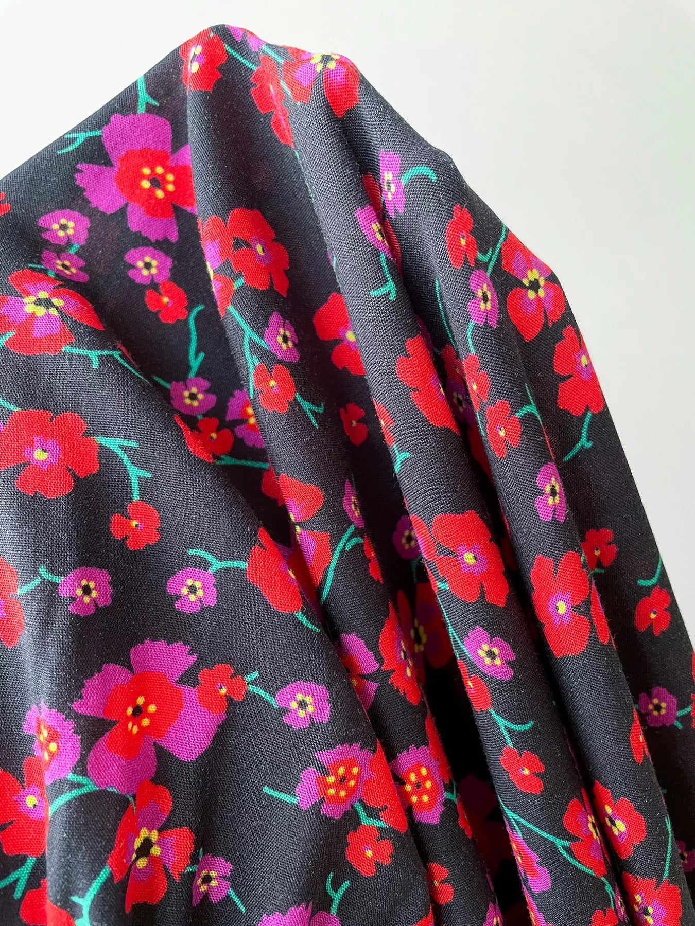 Floral Square Neck Short Sleeve Dress