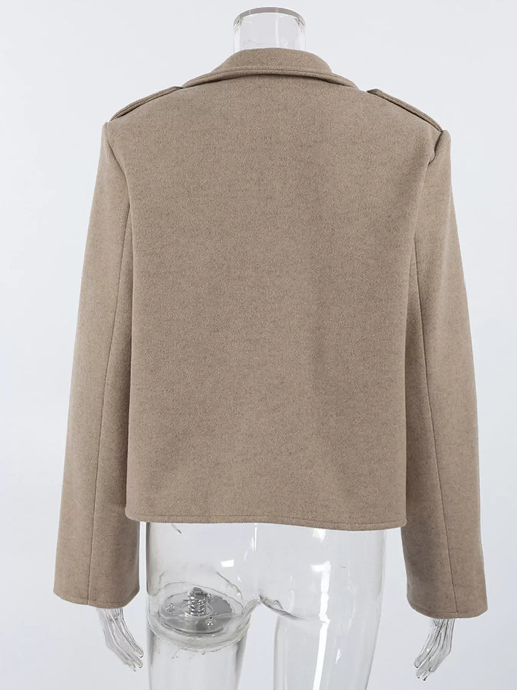 Lapel Collar Cropped Outerwear