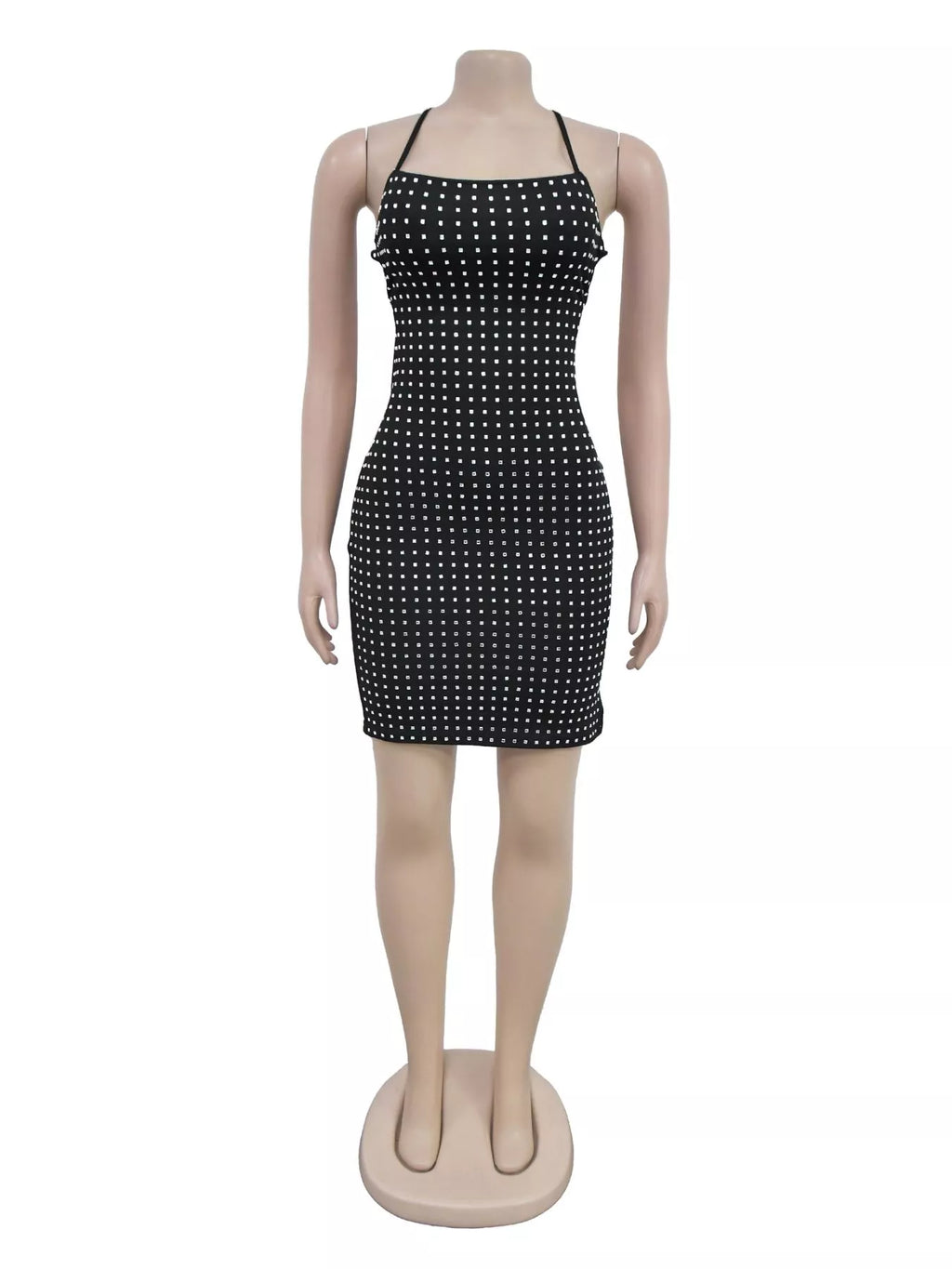 Rhinestone Embellished Bodycon Mini Dress