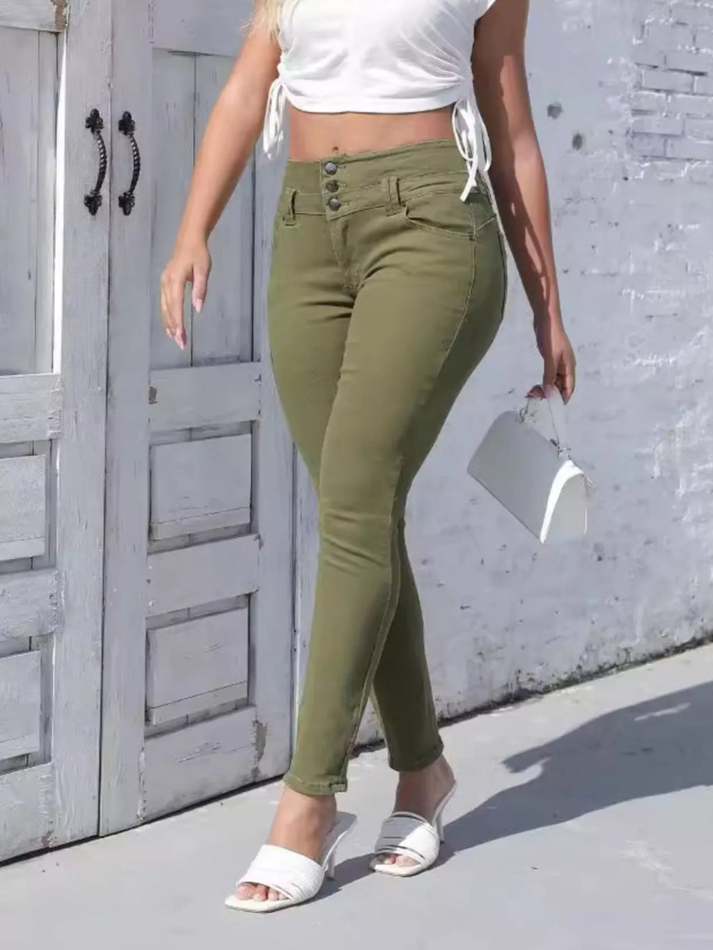 High-Waisted Skinny Jeans