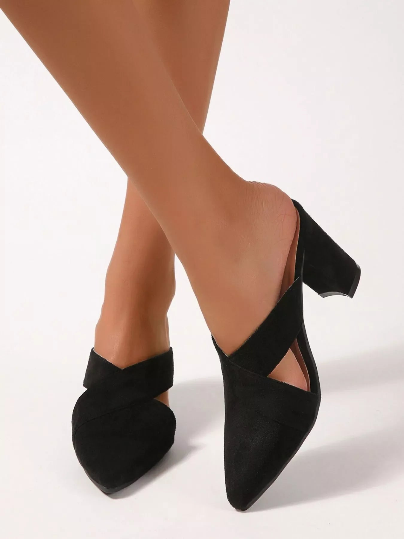 Point Toe Block Heels Sandals