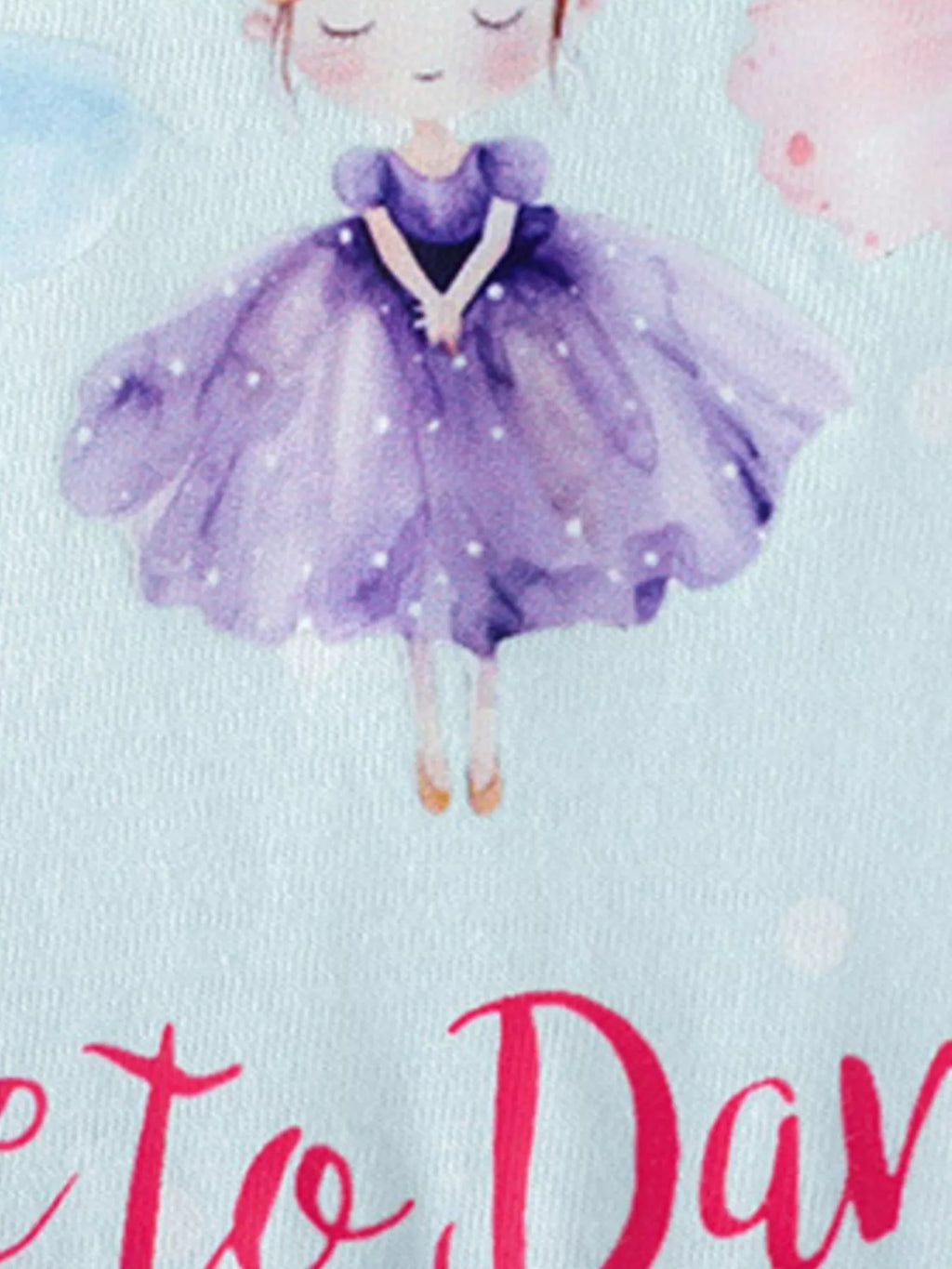 Children‘s Ballet Dancer Print Long Sleeve Dress