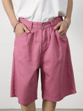 Mid Rise Denim Shorts