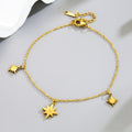18k gold personalized star women's anklet
