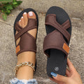 Mesh Toe Loop Platform Sandals