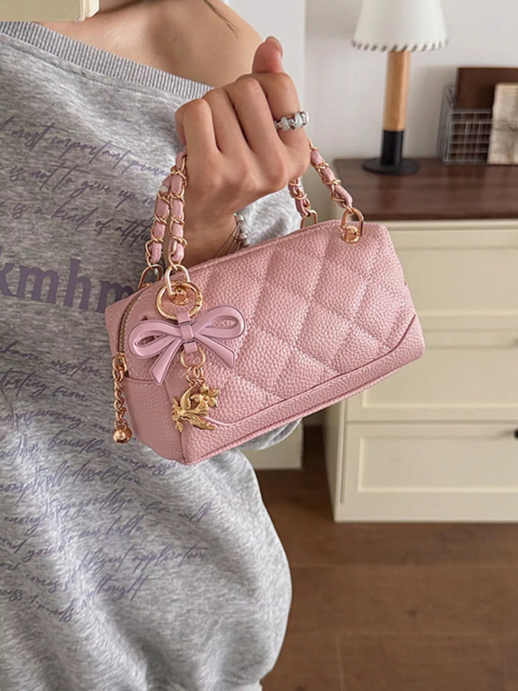 Quilted Chain Crossbody Bag