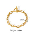 18k Gold Plated 304 Stainless Steel Bracelet Diy Jewelry Accessories Chain Accessories Cuban Chain Twist Chain Bracelet Wholesale