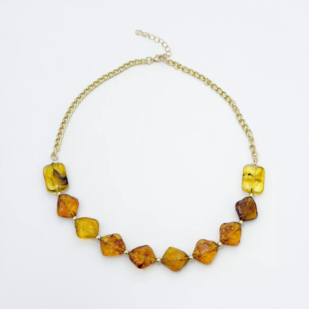Geometric Acrylic Bead Necklace