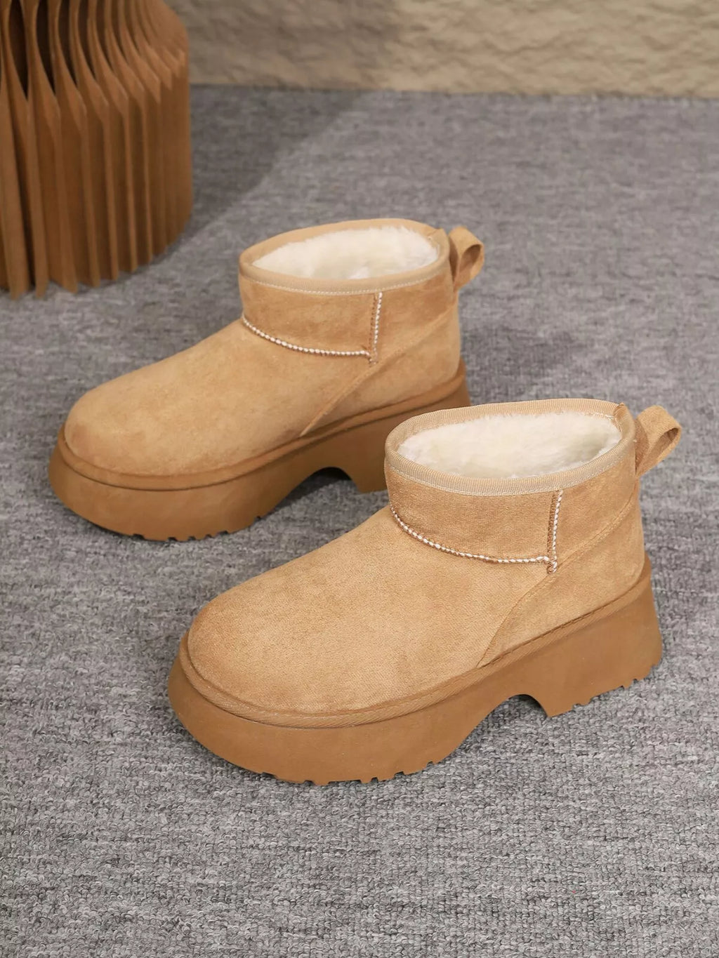 Round Toe Platform Boots