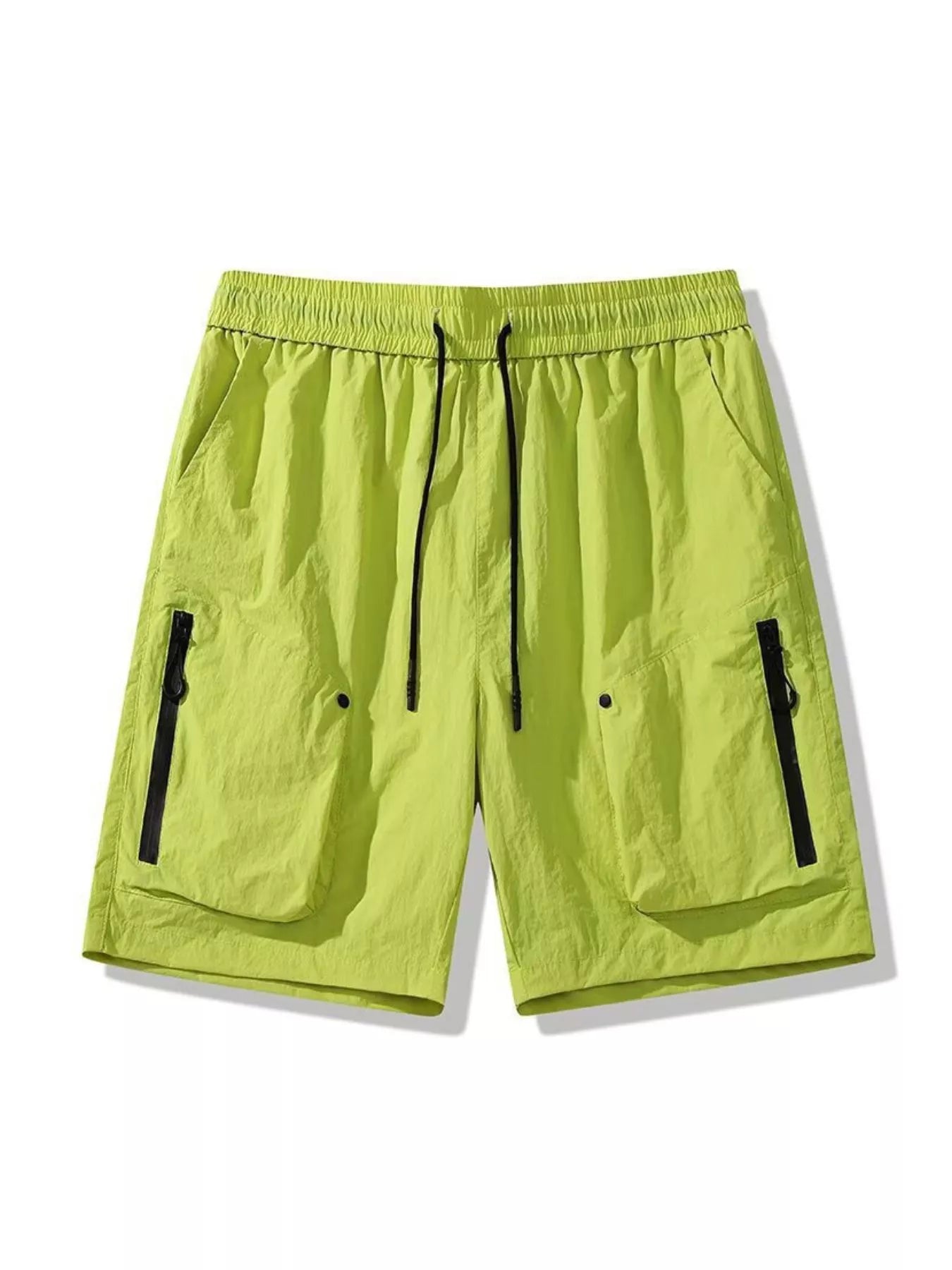 Men's Full Size Lightweight Cargo Shorts with Zipper Pockets Plus Size