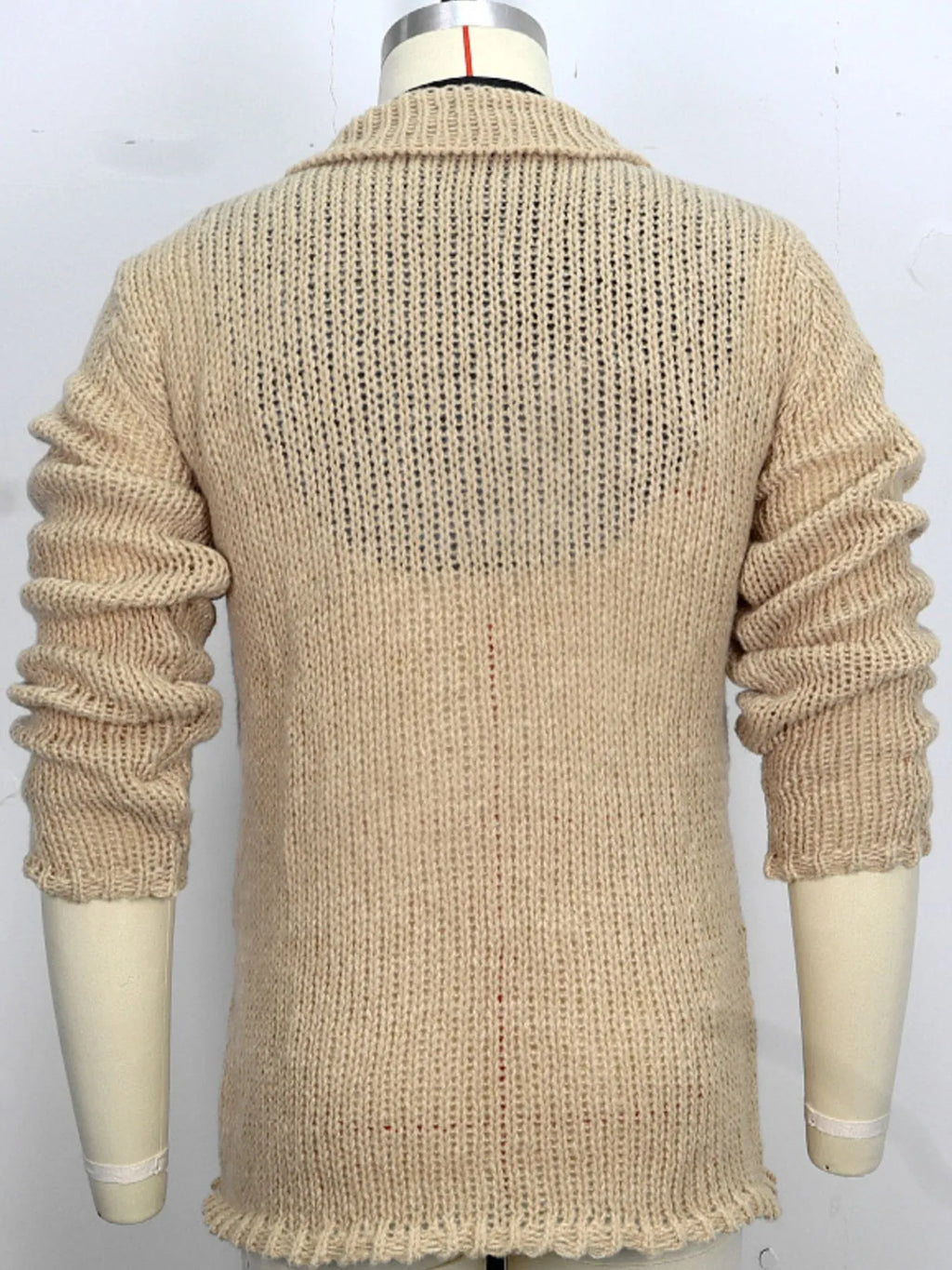 Men's Plus Size Button Up Long Sleeve Cardigan