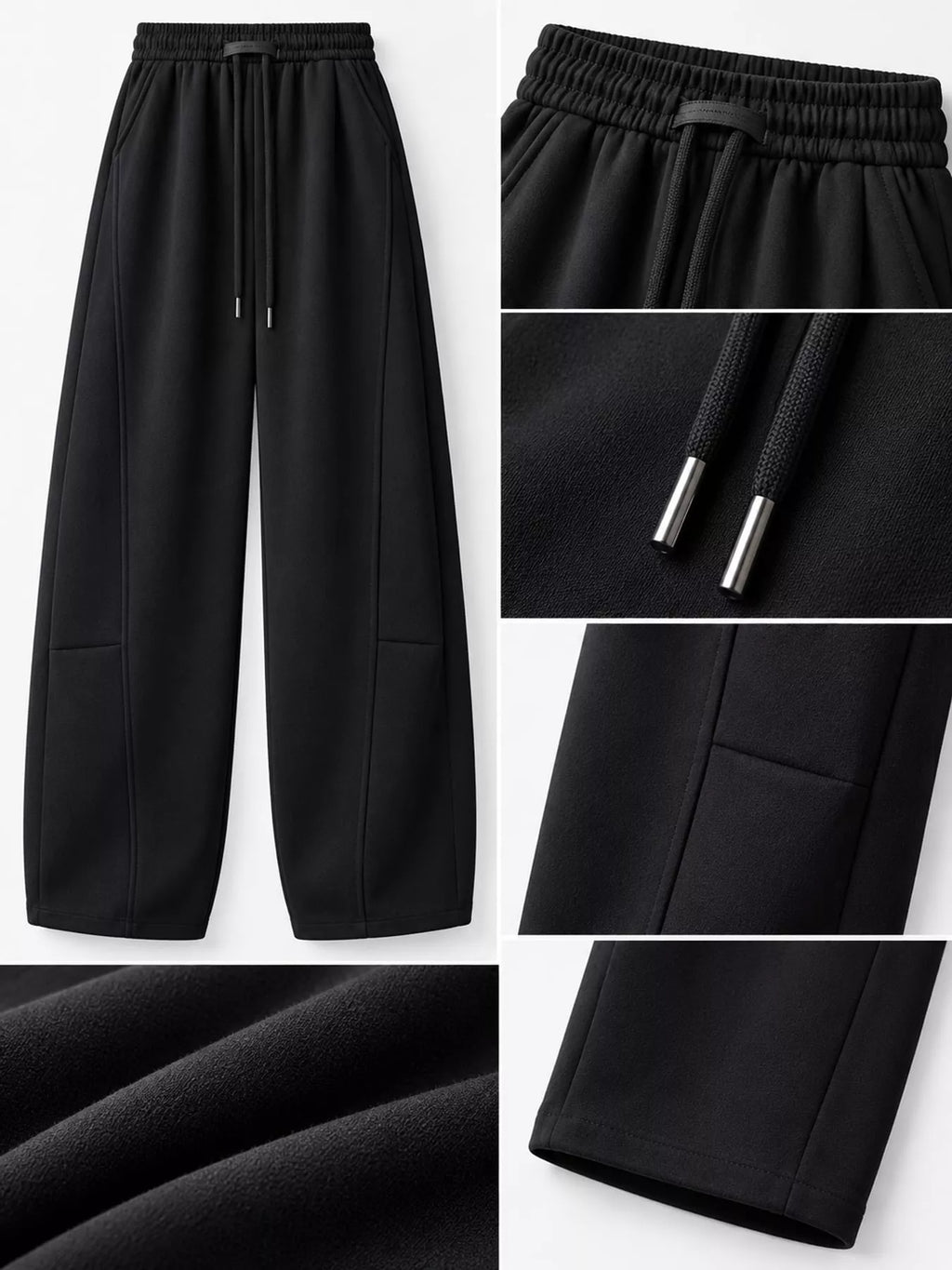 Full Size Drawstring Loose Fit Wide-Leg Sweatpants Plus Size