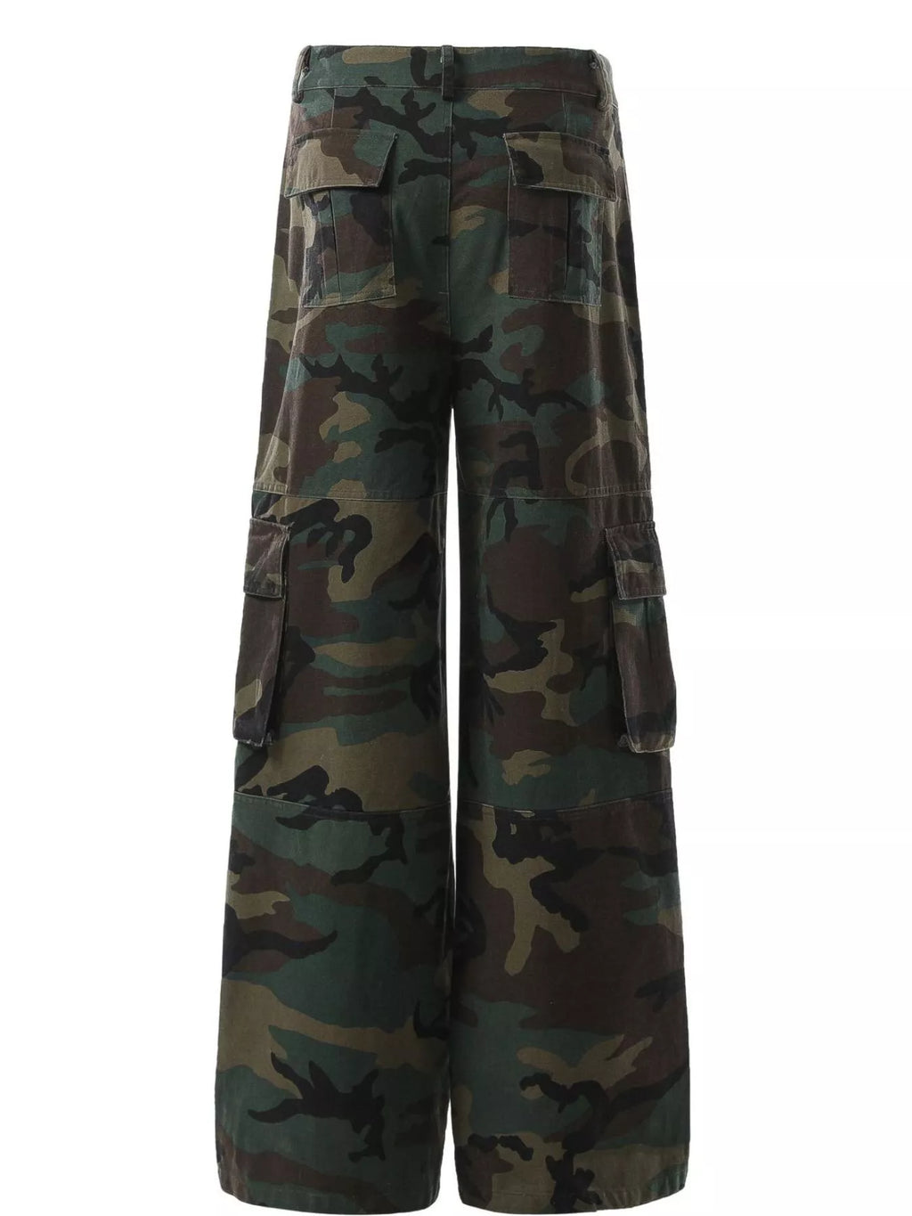 Men's Camouflage Wide-Leg Cargo Pants