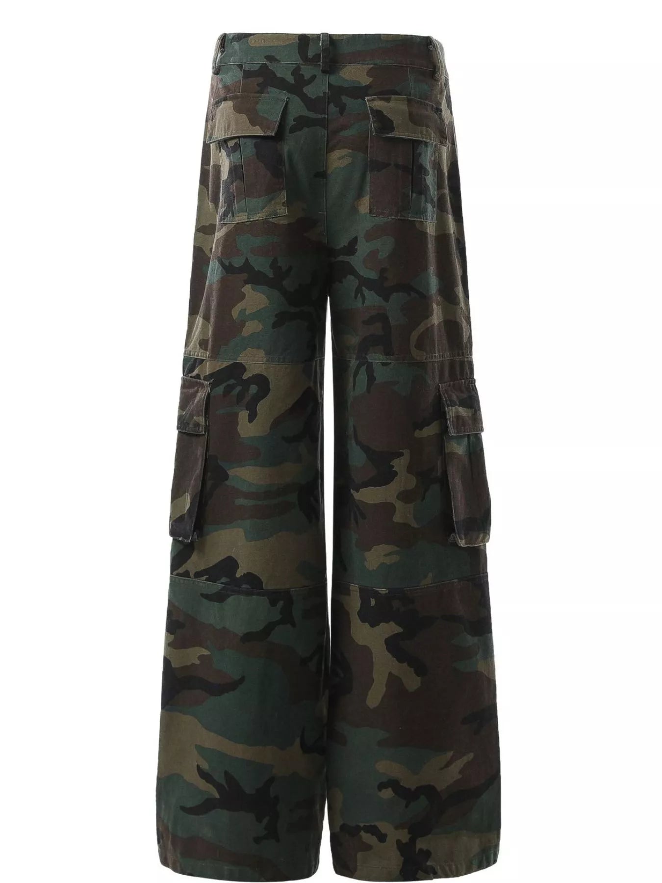 Men's Camouflage Wide-Leg Cargo Pants
