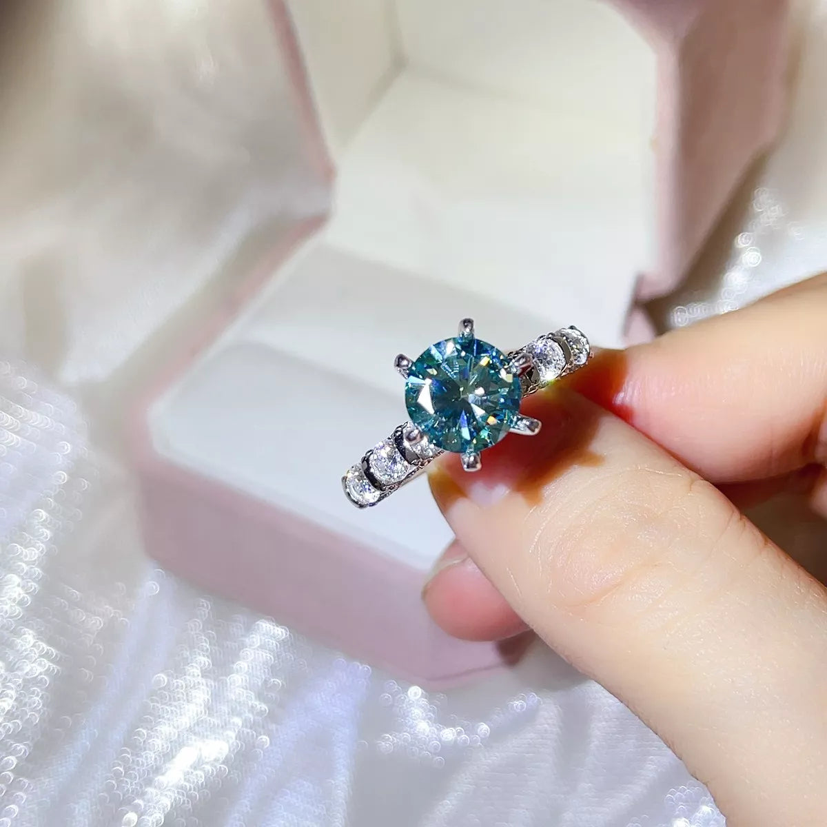 3 Carat 925 Sterling Silver Moissanite Ring