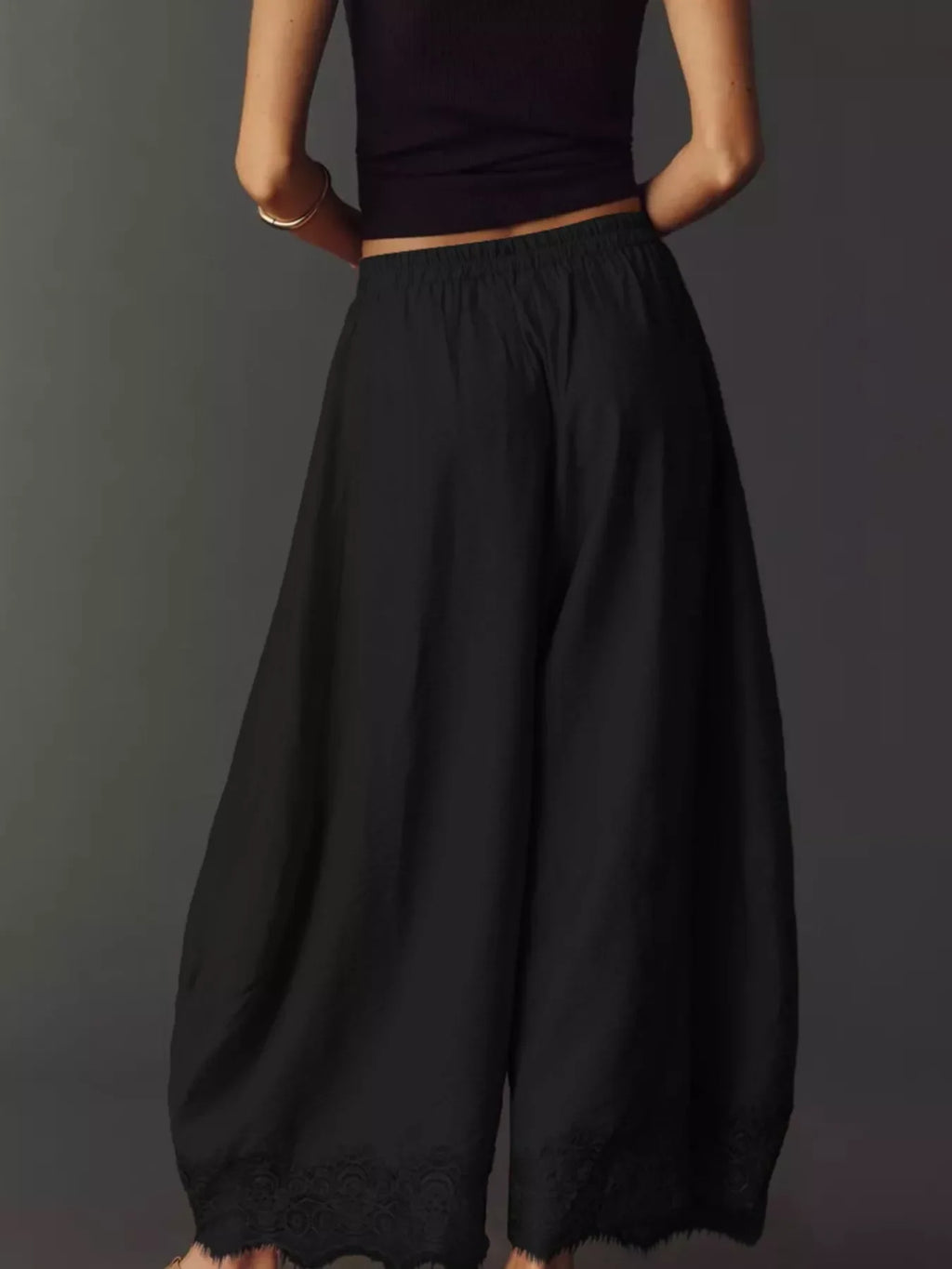 Drawstring Wide Leg Pants