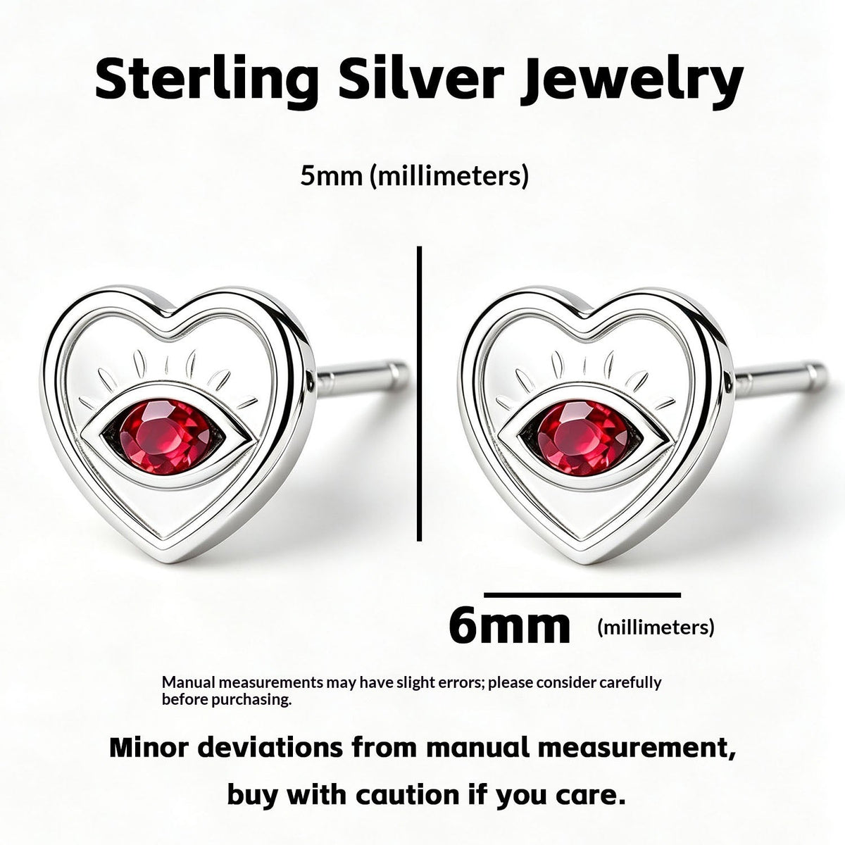 Exquisite Sterling Silver Heart-shaped Earrings
