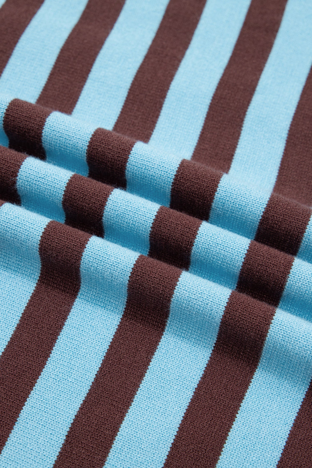 Brown Stripe Color Block Loose Crew Neck Cuffed Sweater