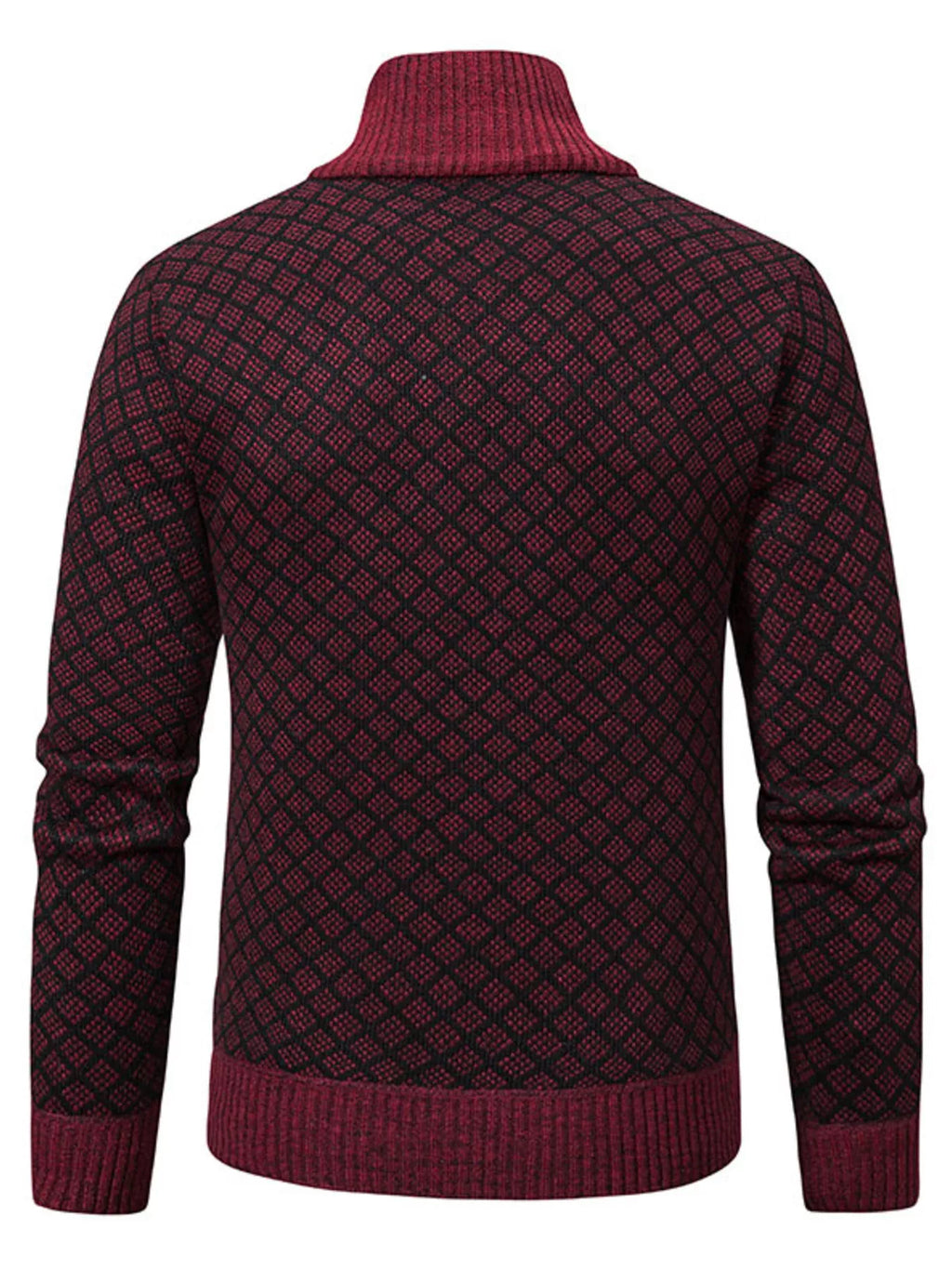 Men's Plus Size Textured Zip-Up Cardigan