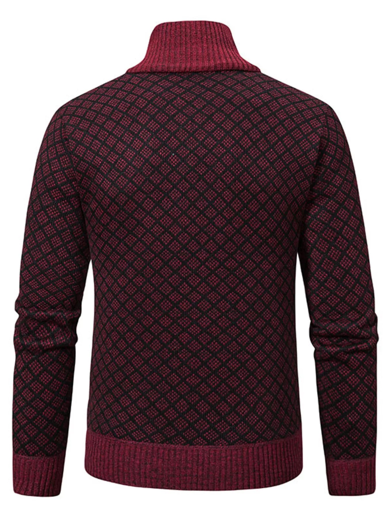 Men's Plus Size Textured Zip-Up Cardigan
