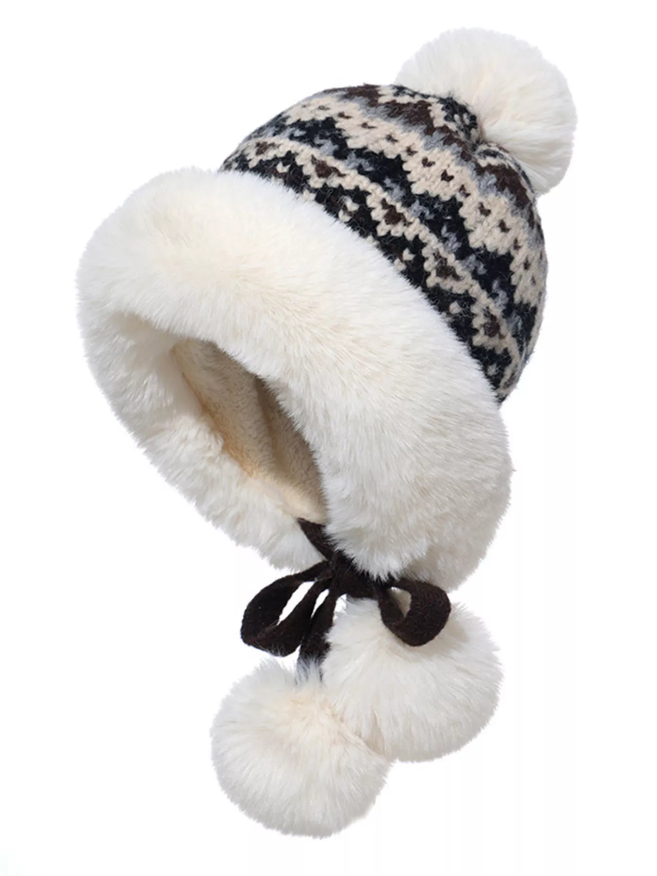 Warm Knitted Pom Pom Hat