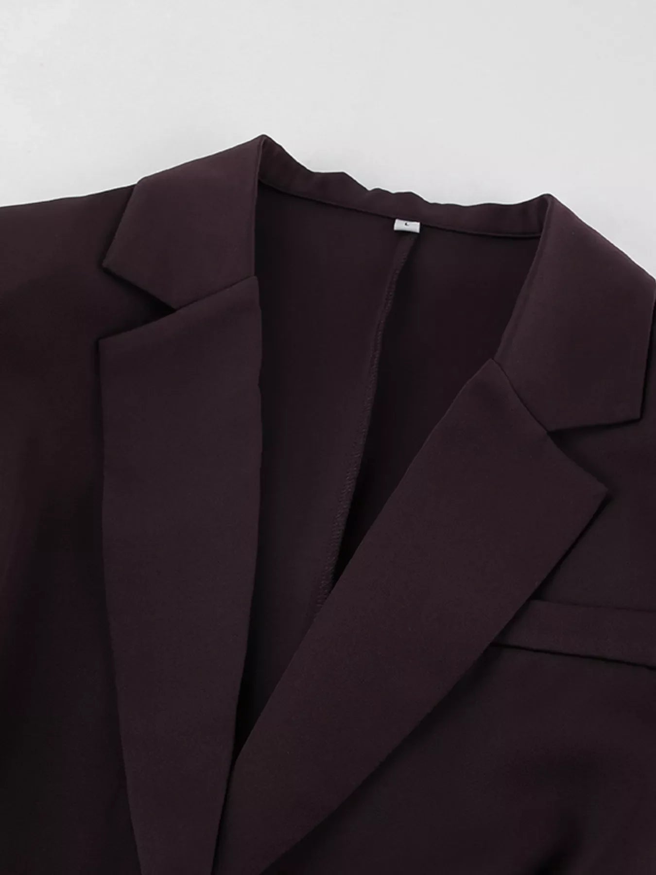 One-Button Blazer and Wide-Leg Pants Set