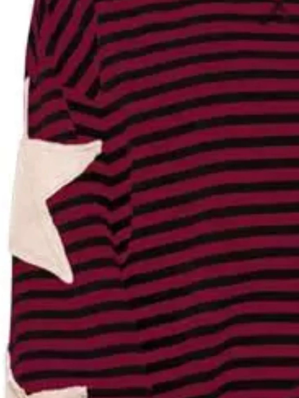 Full Size Star Patch Striped Oversized Sweatshirt Plus Size
