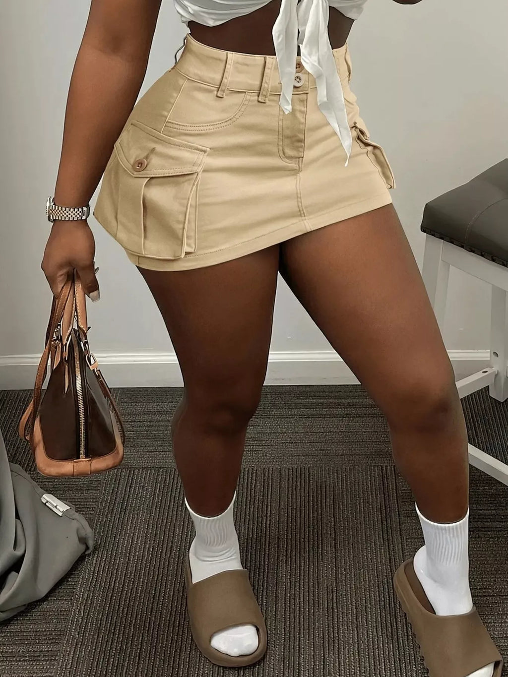 Cargo Pocket Mini Skirt