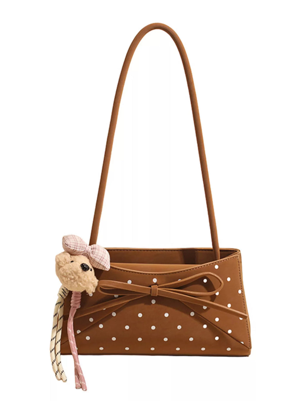 Polka Dot Bowknot Decor Shoulder Bag