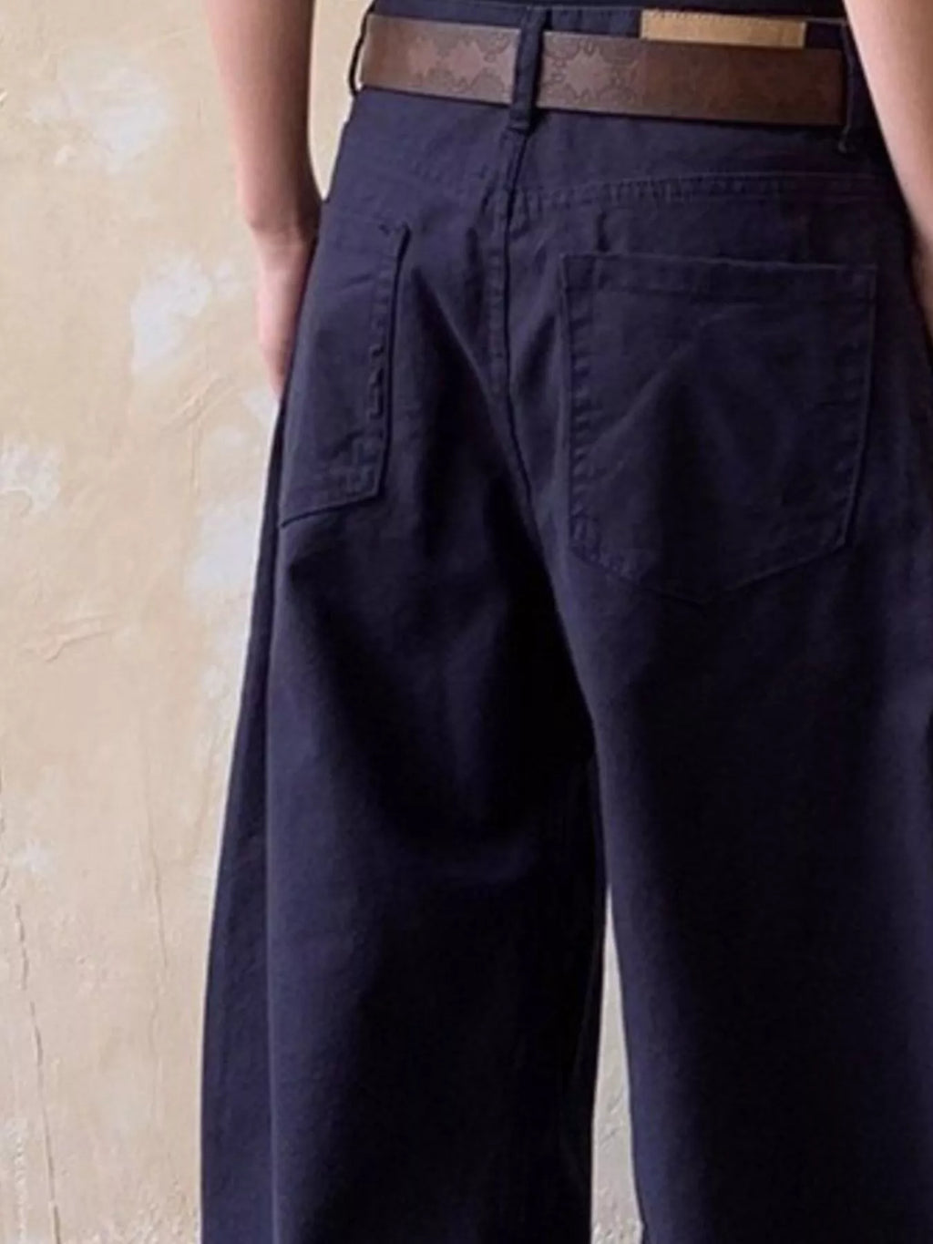 Men's Full Size Wide Leg Pleated Pants Plus Size