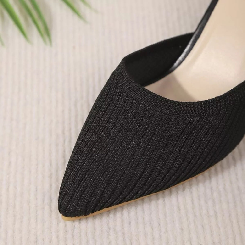 Point Toe Flare Heels Sandals