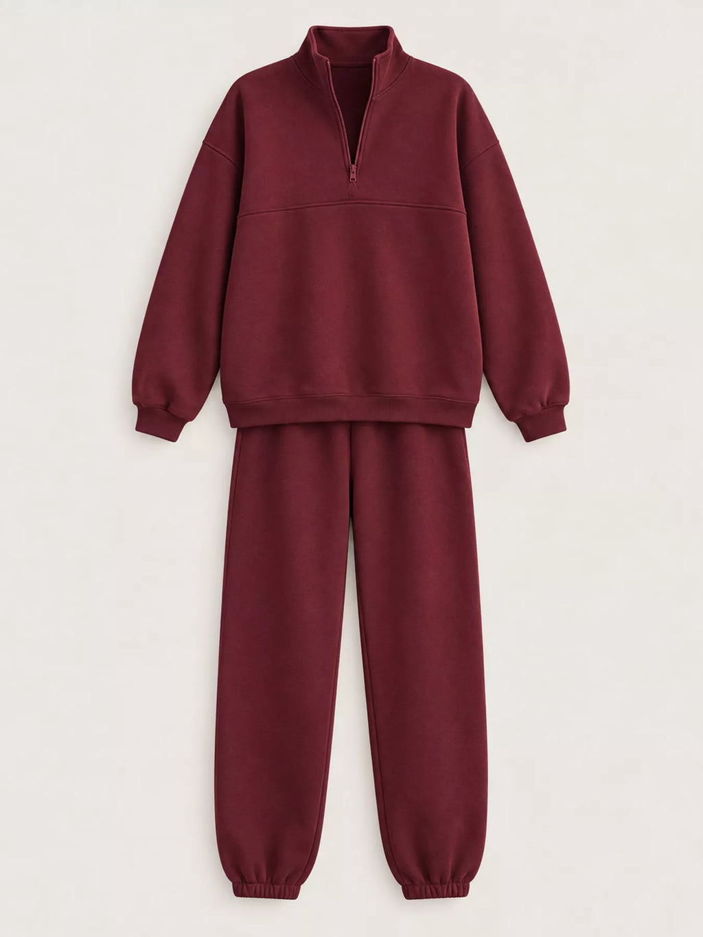 Half-Zip Sweatshirt and Joggers Set