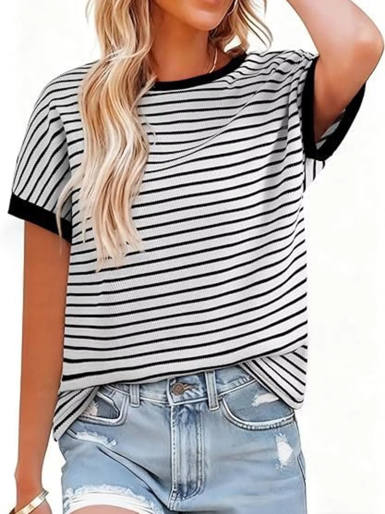 Classic Striped Crew Neck T-Shirt
