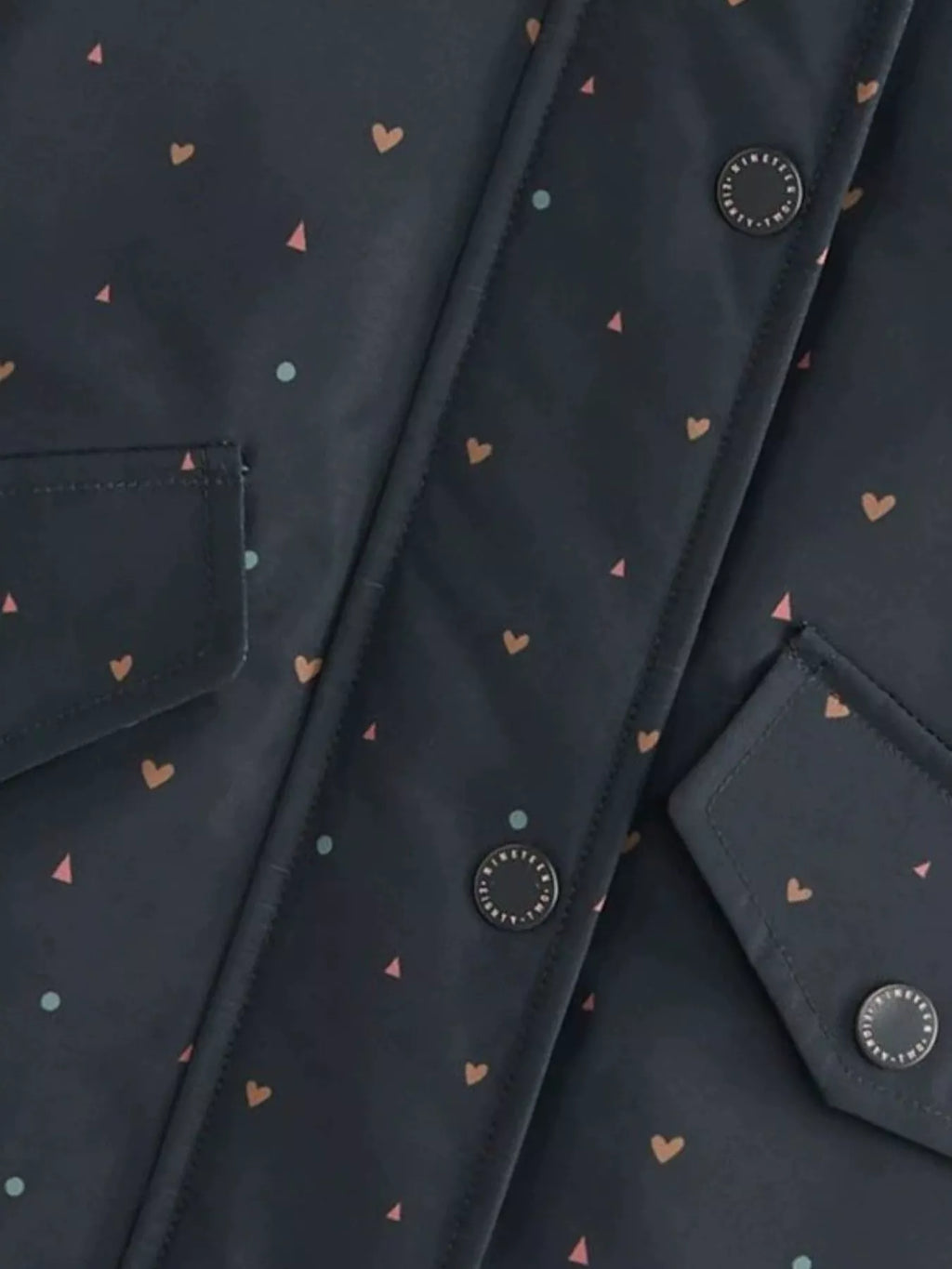 Children's Heart Print Zip Up Jacket