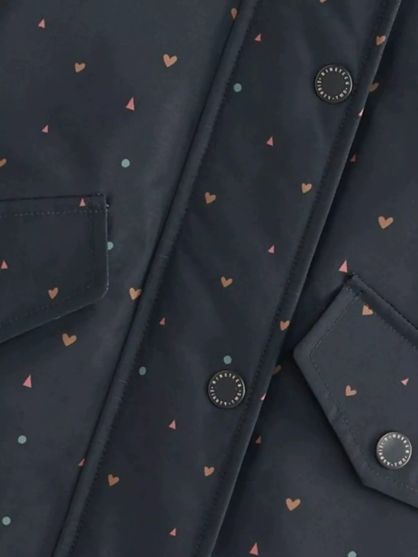 Children's Heart Print Zip Up Jacket