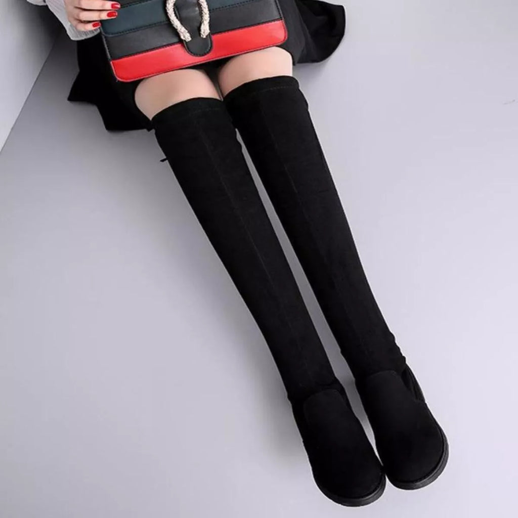 Over-the-Knee Block Heels Boots