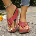 Comfortable Wedge Thong Sandal